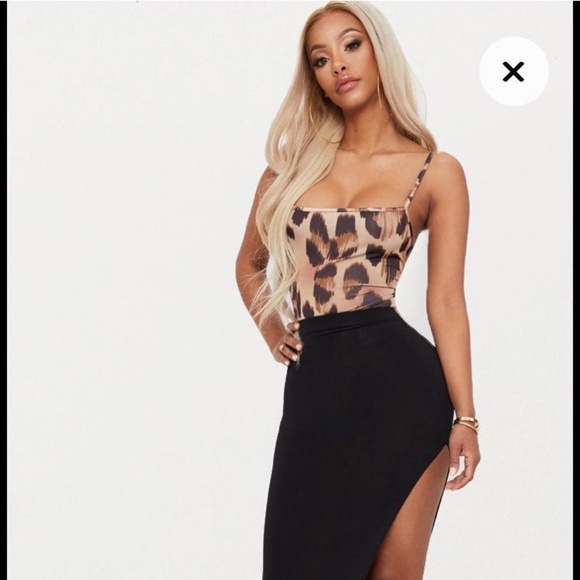 NWOT PrettyLilThing ANIMAL PRINT BODYSUIT - Picture 2 of 6